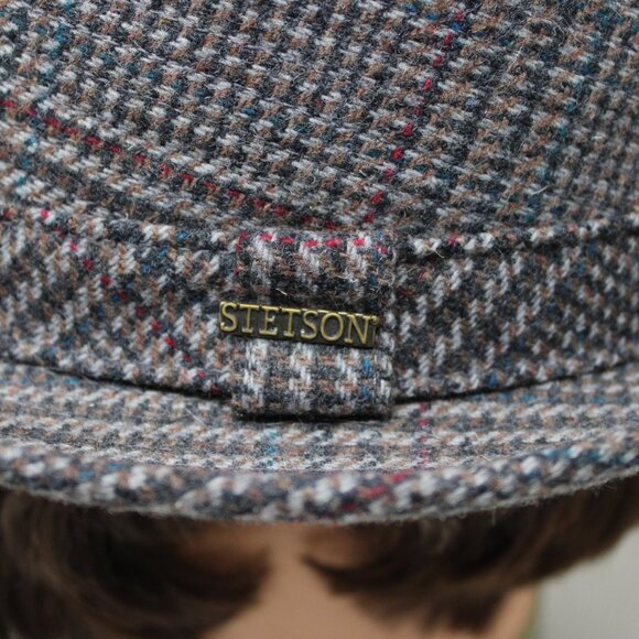 VTG Stetson Fedora Mens size 7 1/4 Gray & Red Wool Blend Classic Casual Hat Cap - Picture 6 of 12